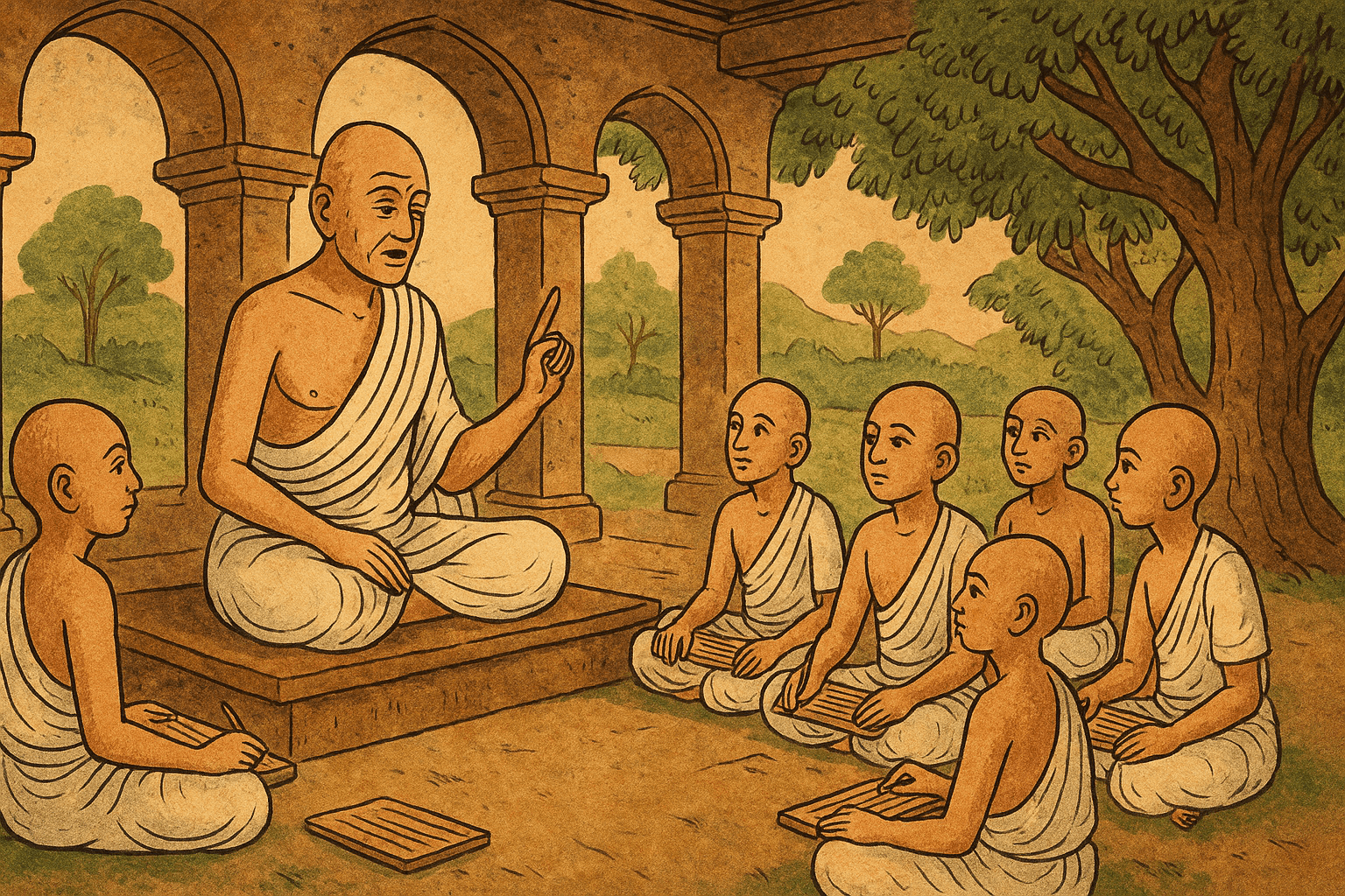 Ancient Gurukul Illustration